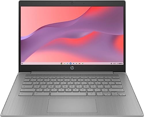 HP 2023 Newest Chromebook Laptop, 14 Inch Display, Intel Celeron N4120 Processor, 4GB RAM, 64GB eMMC, Intel UHD Graphics 600, WiFi, Bluetooth, Chrome OS, Modern Gray