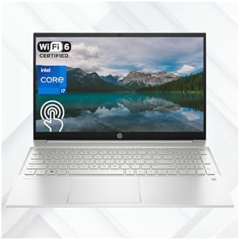 HP 2023 Newest Pavilion Laptop, 15.6″ FHD Touchscreen, 13th Gen Intel Core i7-1355U, 32GB RAM, 1TB PCIe SSD, Webcam, FP Reader, Backlit KB, Wi-Fi 6, Windows 11 Home, Silver