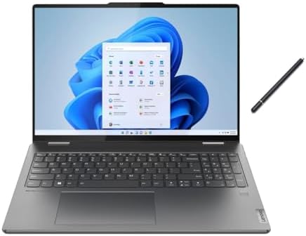 Lenovo Yoga 7i 16″ WUXGA 2 in 1 Touch Laptop | Intel Core i5-1335U | Intel Iris Xe Graphics | 16GB RAM DDR5 | 512GB SSD | Backlit | Fingerprint | Windows 11 Home | with Microsoft Office 365