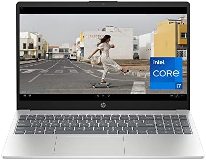 HP 15.6 inch Laptop PC, Processor: 13th Generation Intel® Core™ i7, Graphics: Intel® Iris® Xe Graphicsc, 16 GB DDR4-3200 MHz RAM, 512GB SSD, Windows 11 Home (Silver, 15-fd0099nr)