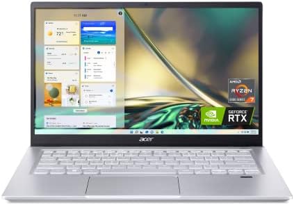 Acer Swift X SFX14-42G-R607 Creator Laptop | 14″ Full HD 100% sRGB | AMD Ryzen 7 5825U | NVIDIA RTX 3050 Ti Laptop GPU | 16GB LPDDR4X | 512GB SSD | Wi-Fi 6 | Backlit KB | Windows 11, Gray