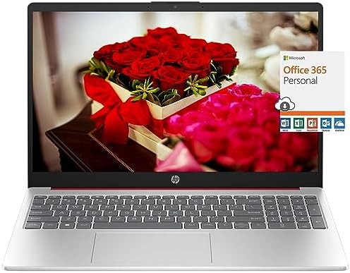 HP Flagship 15.6 HD Laptop Computer, Intel Quad-Core Pentium N200 (Beat i5-8250U), 8GB RAM, 128GB SSD, WiFi, Webcam, Fast Charge, HDMI, 1 Year Microsoft Office 365, Win 11, w/GM Accessory, Red